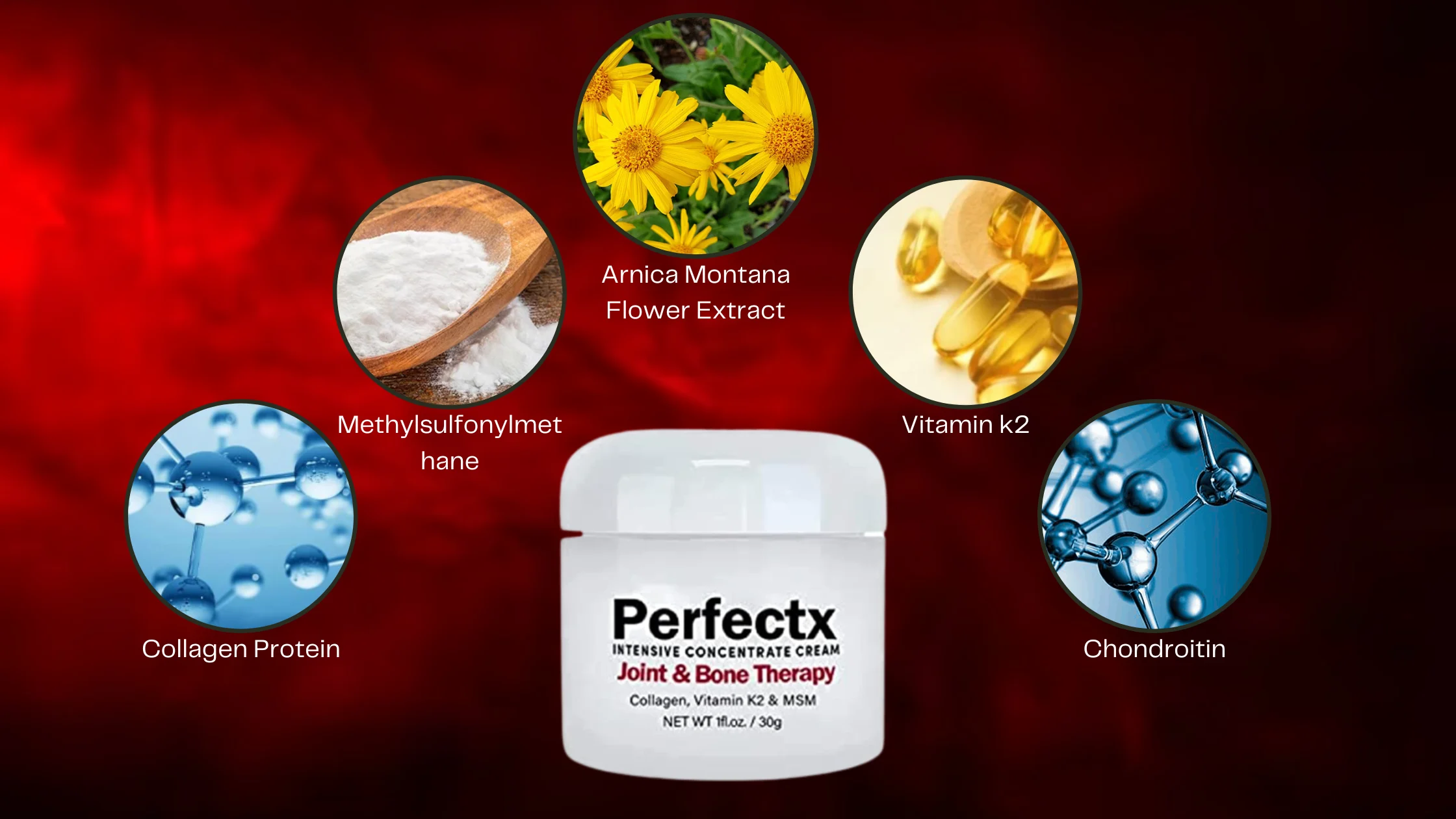 Perfectx Joint &amp; Bone Cream ingredienser