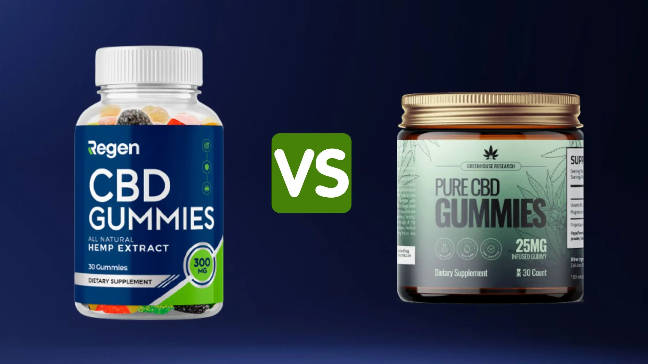 Regen CBD Gummies comparison with Pure CBD Gummies