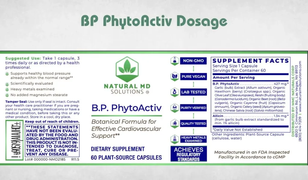  BP PhytoActiv Supplement Facts