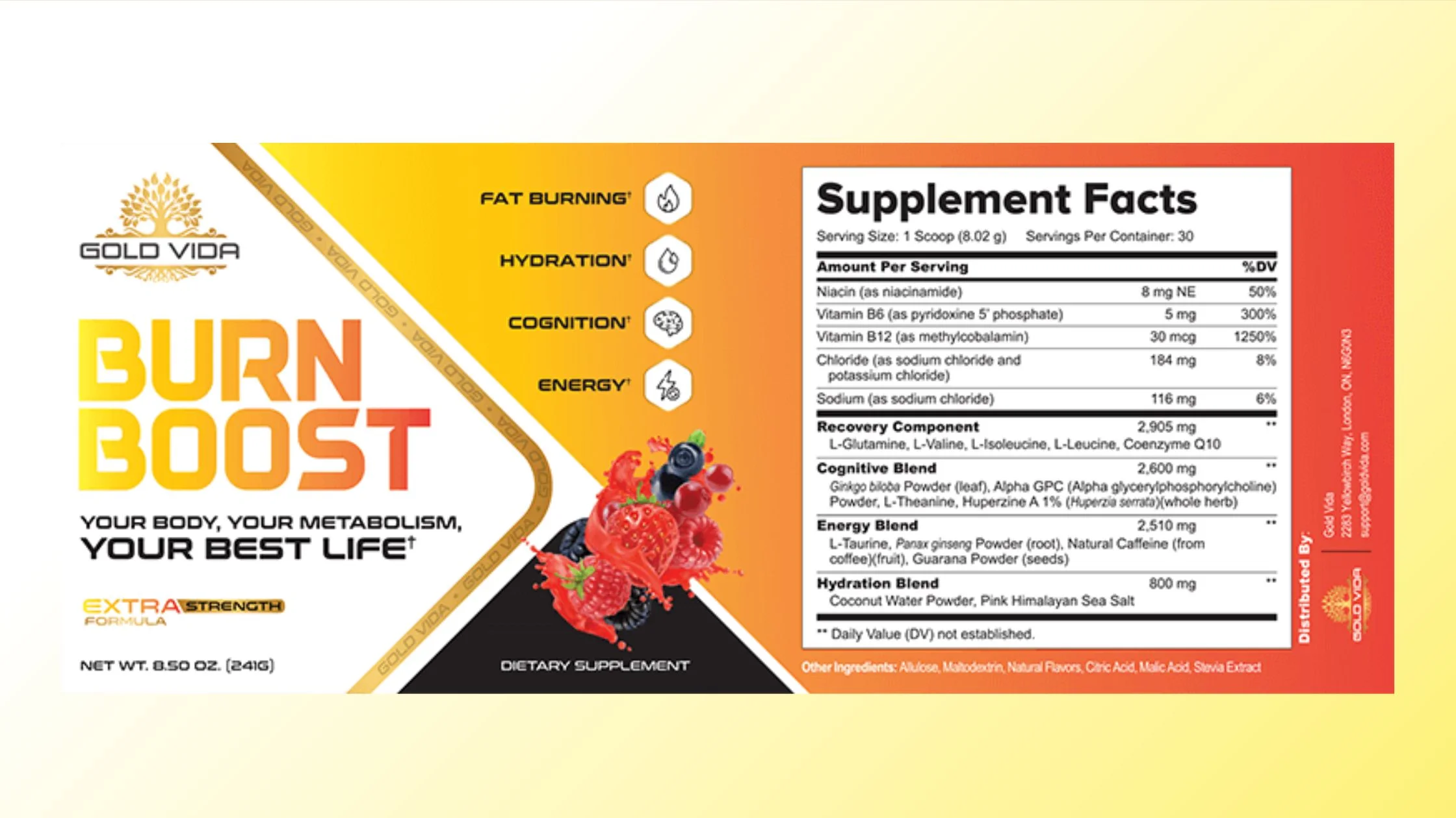 Burn Boost Supplement Facts