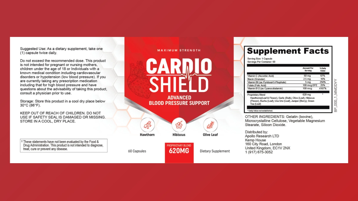 Cardio Shield Supplement Facts