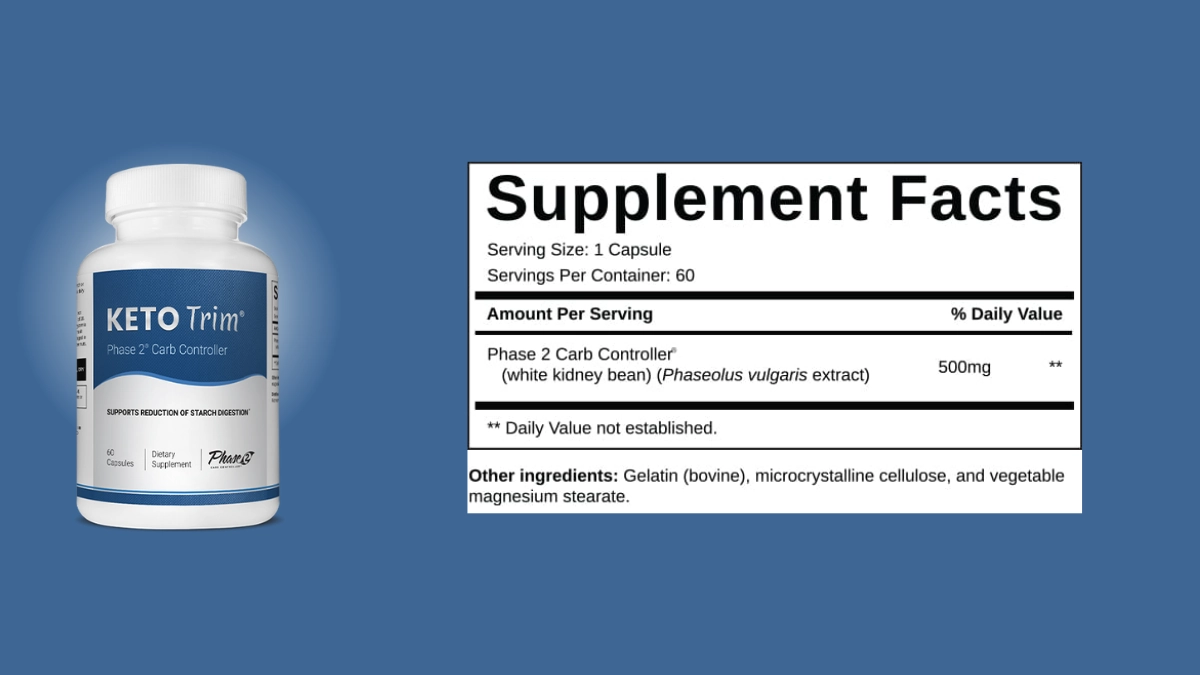 Keto Trim supplemnt facts