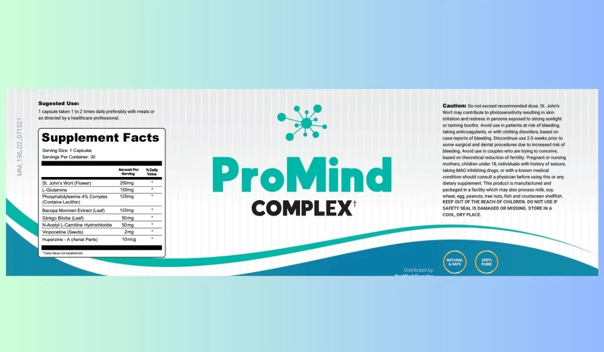 ProMind Complex Supplement Facts