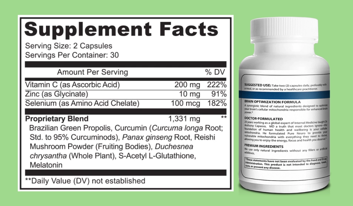 Pure Neuro Supplement Facts