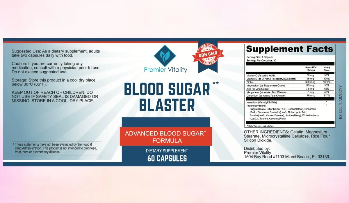 Blood Sugar Blaster Supplement Facts