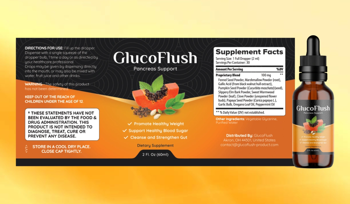 GlucoFlush Label