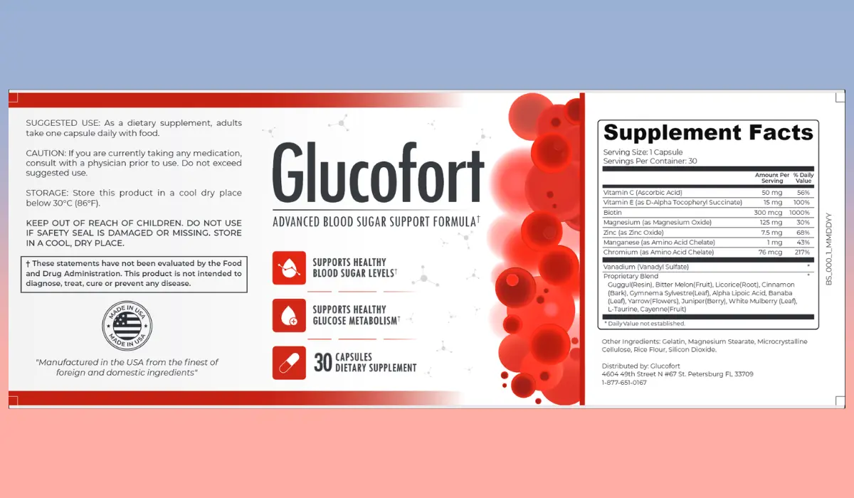 GlucoFort Supplement Facts