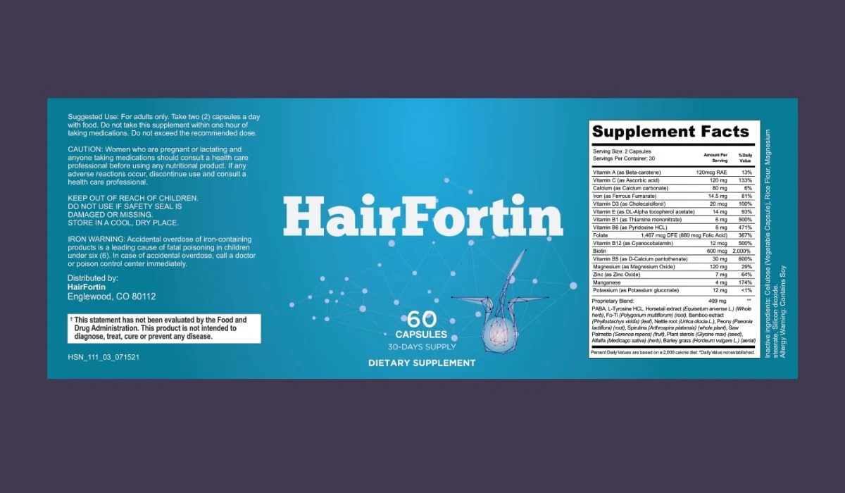HairFortin Supplement Facts