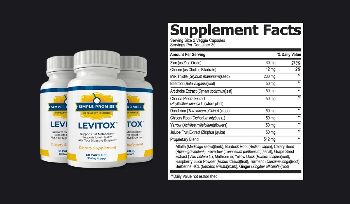 Levitox Supplement Facts