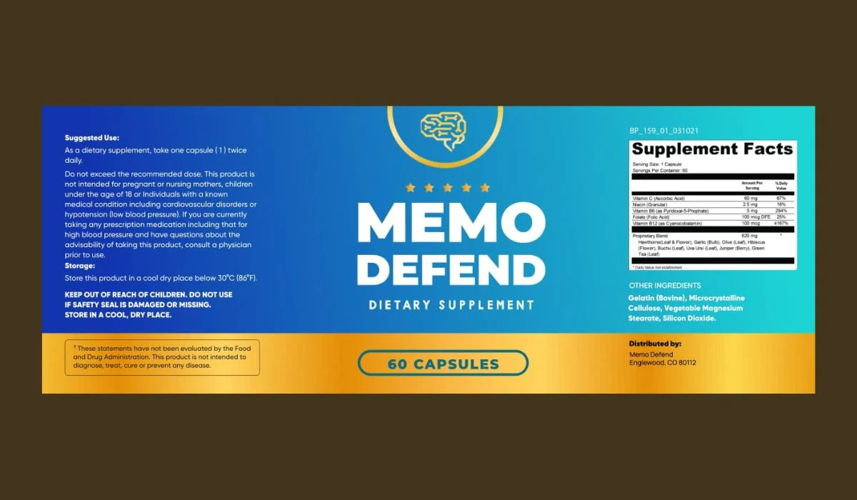 MemoDefend Supplement Facts