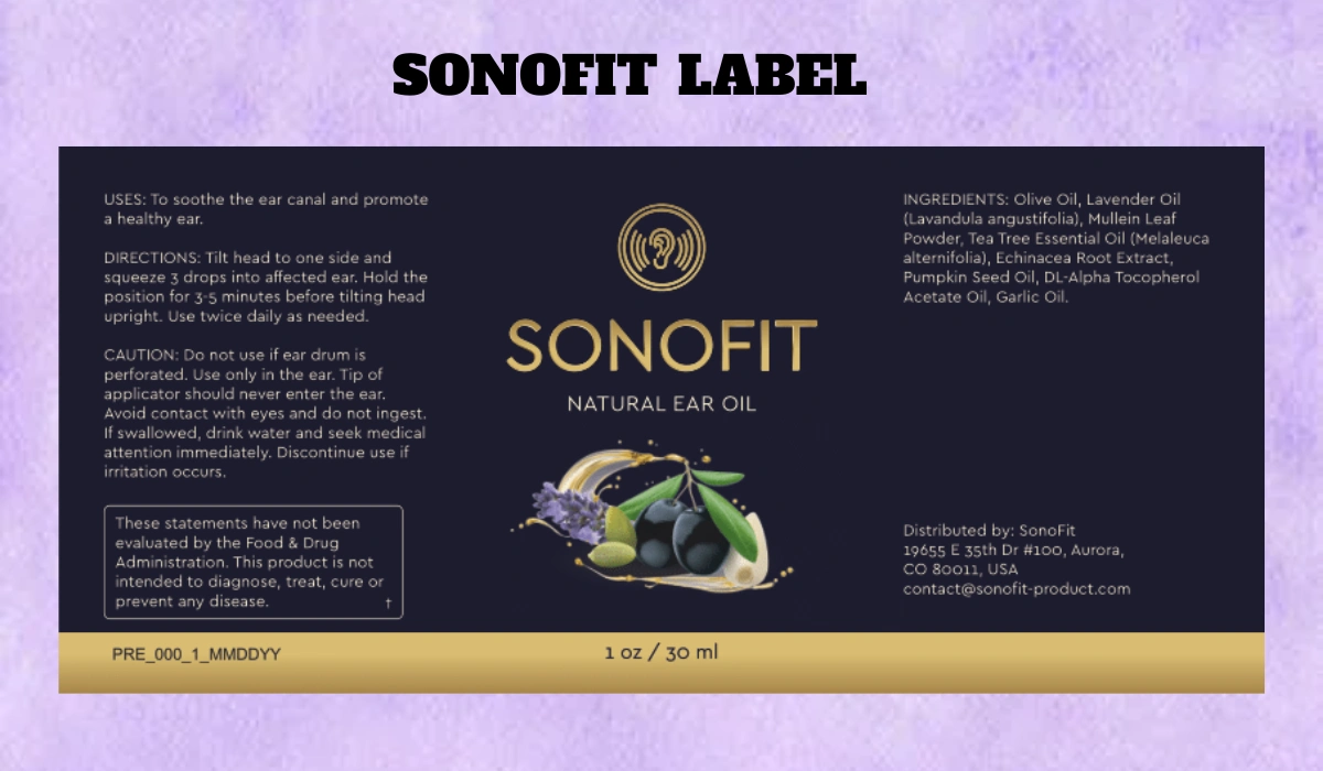 SonoFit Label