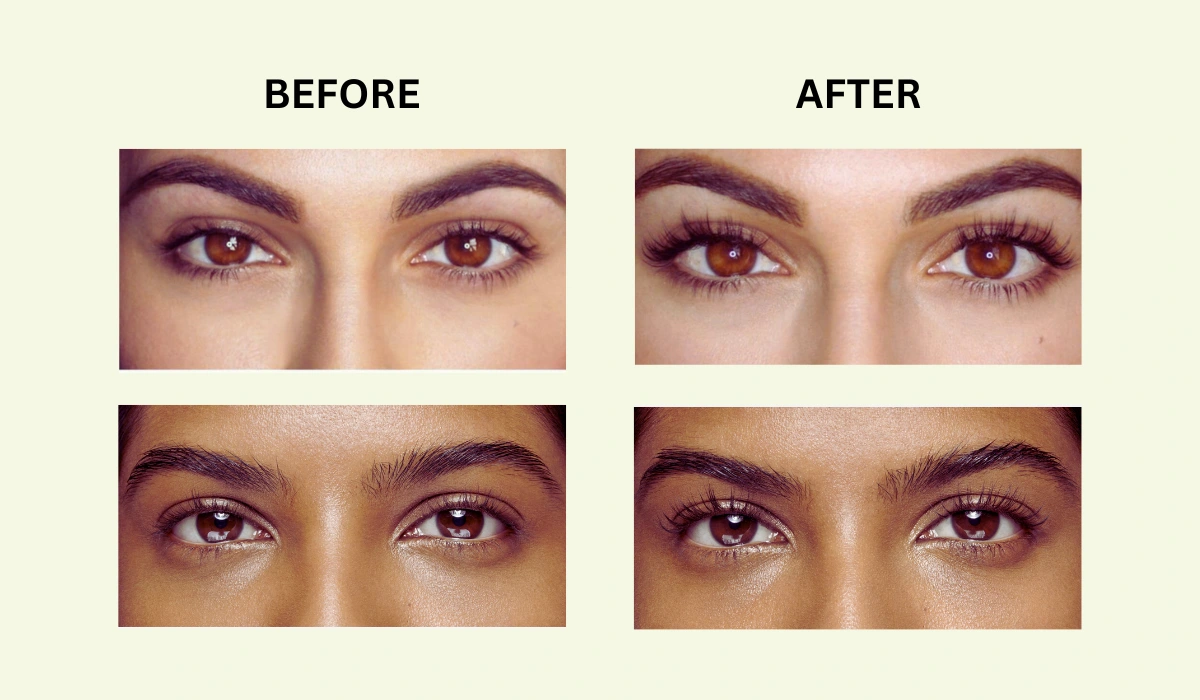 Bioluma Eyelash Serum Before And After