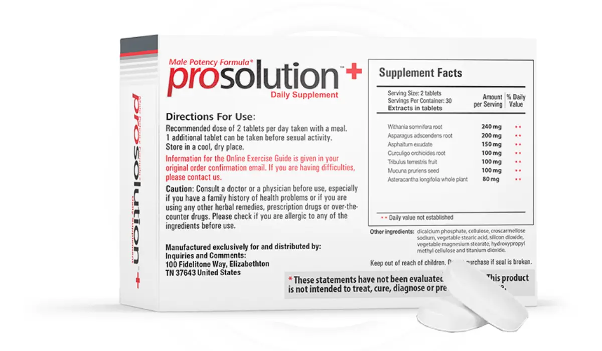 ProSolution Plus Supplement Facts