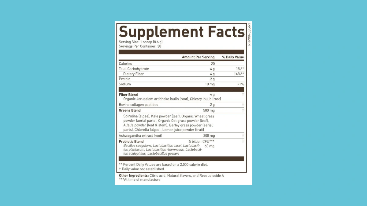 Roundhouse Provisions Morning Kick Supplement Facts