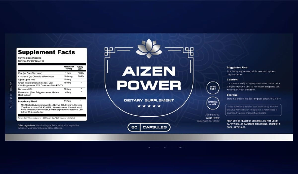 Aizen Power Supplement Facts
