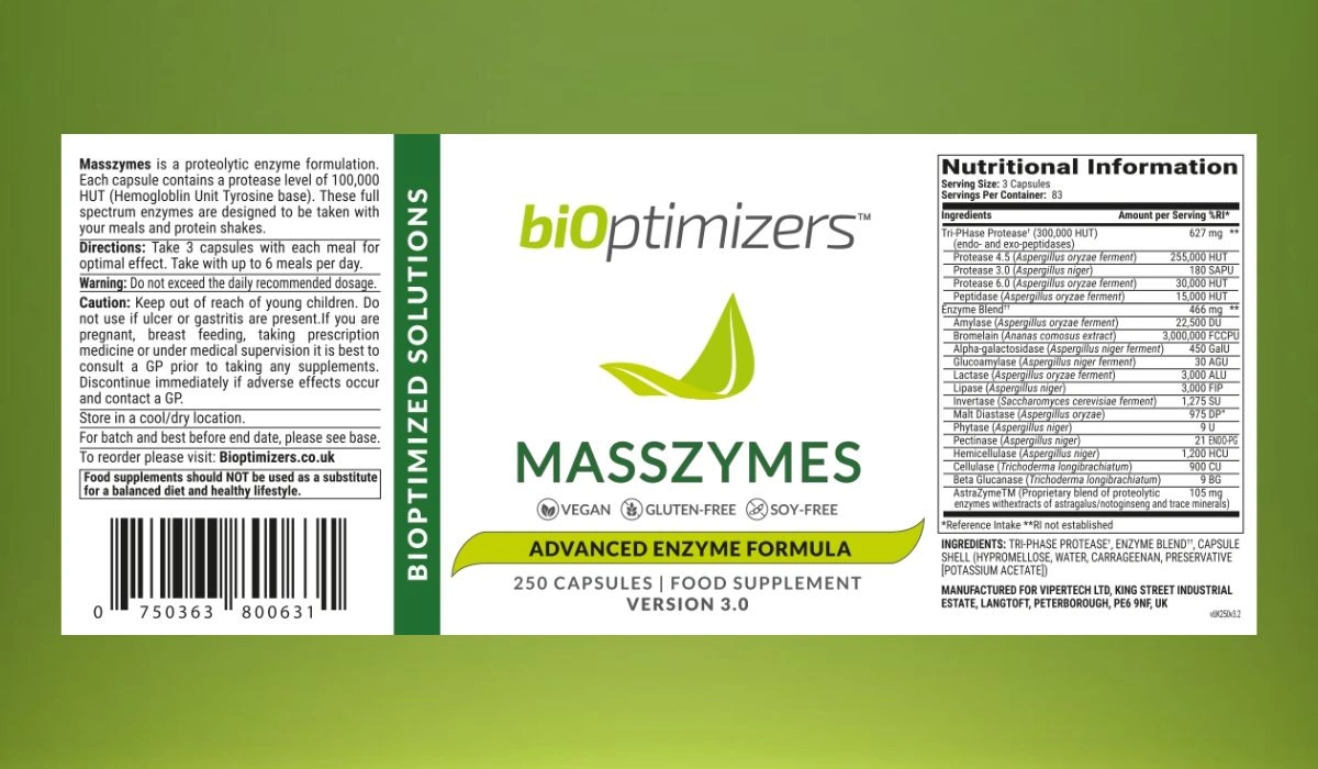 MassZymes Supplement Facts