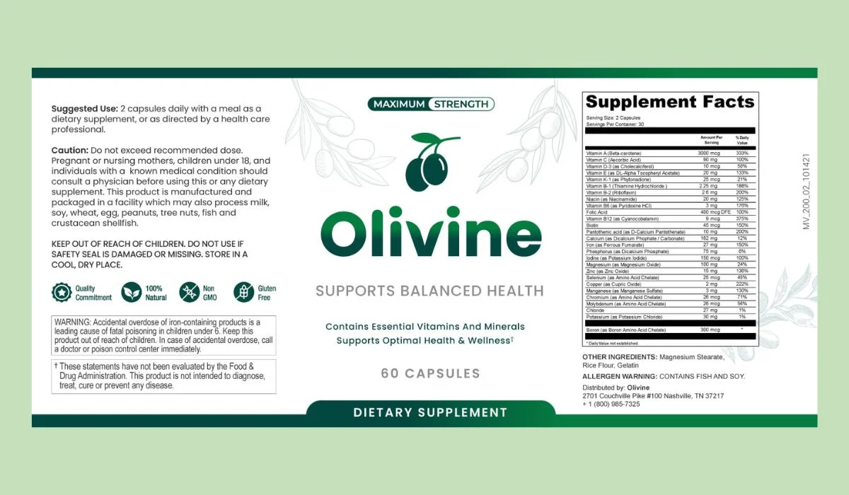 Olivine Supplement Facts