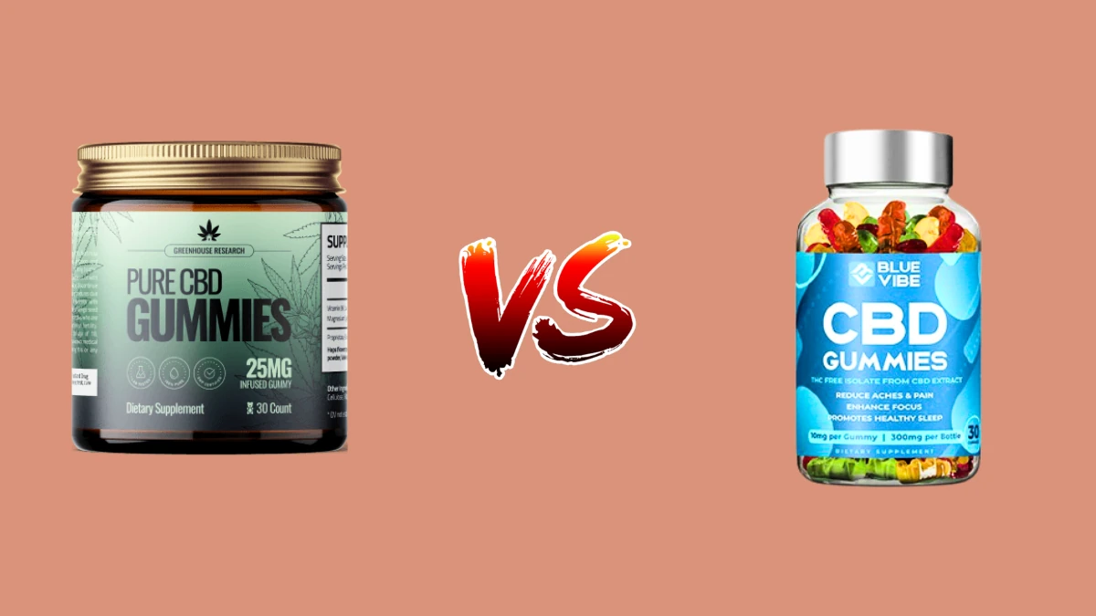 Pure CBD Gummies VS Blue Vibe CBD Gummies 