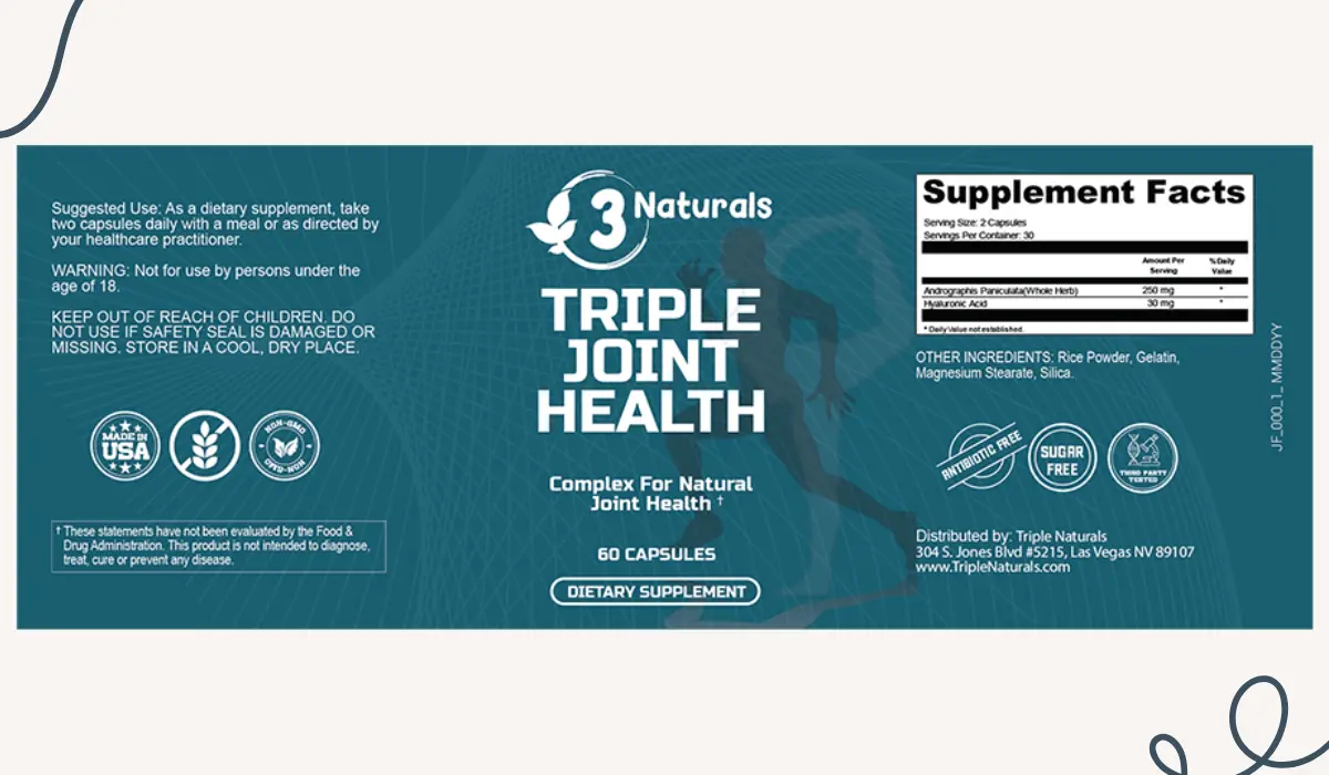 Triple Joint Health Supplement Facts