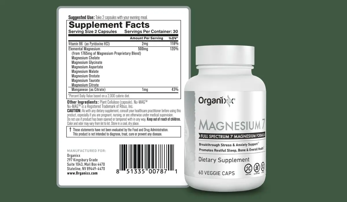 Magnesium 7 Supplement Facts