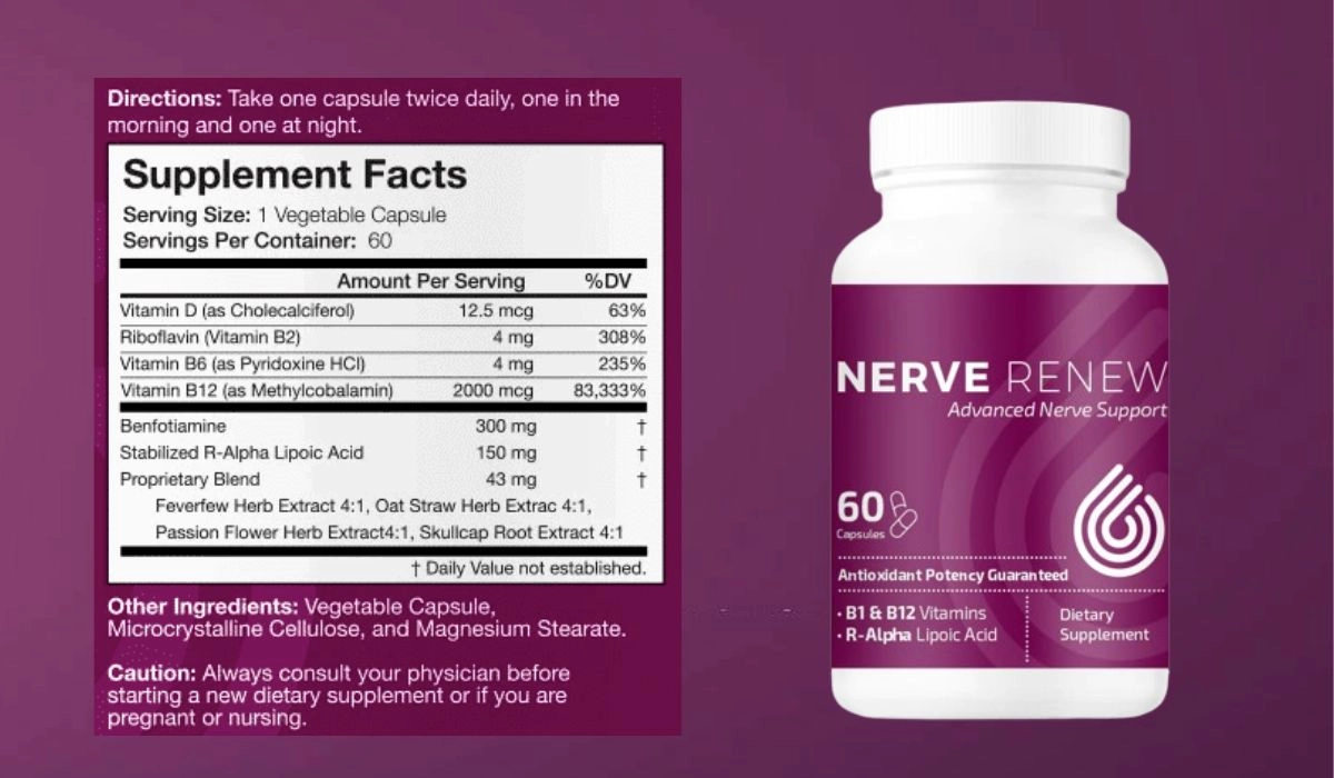 Nerve Renew Supplement Facts