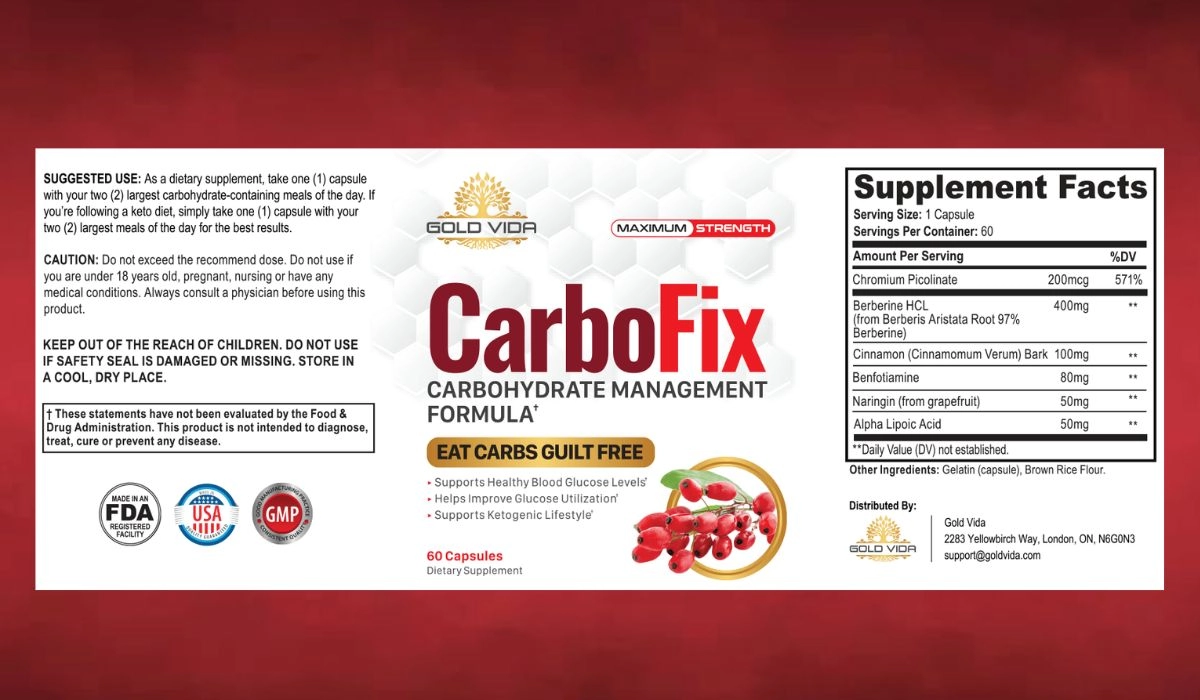 CarboFix Supplement Facts