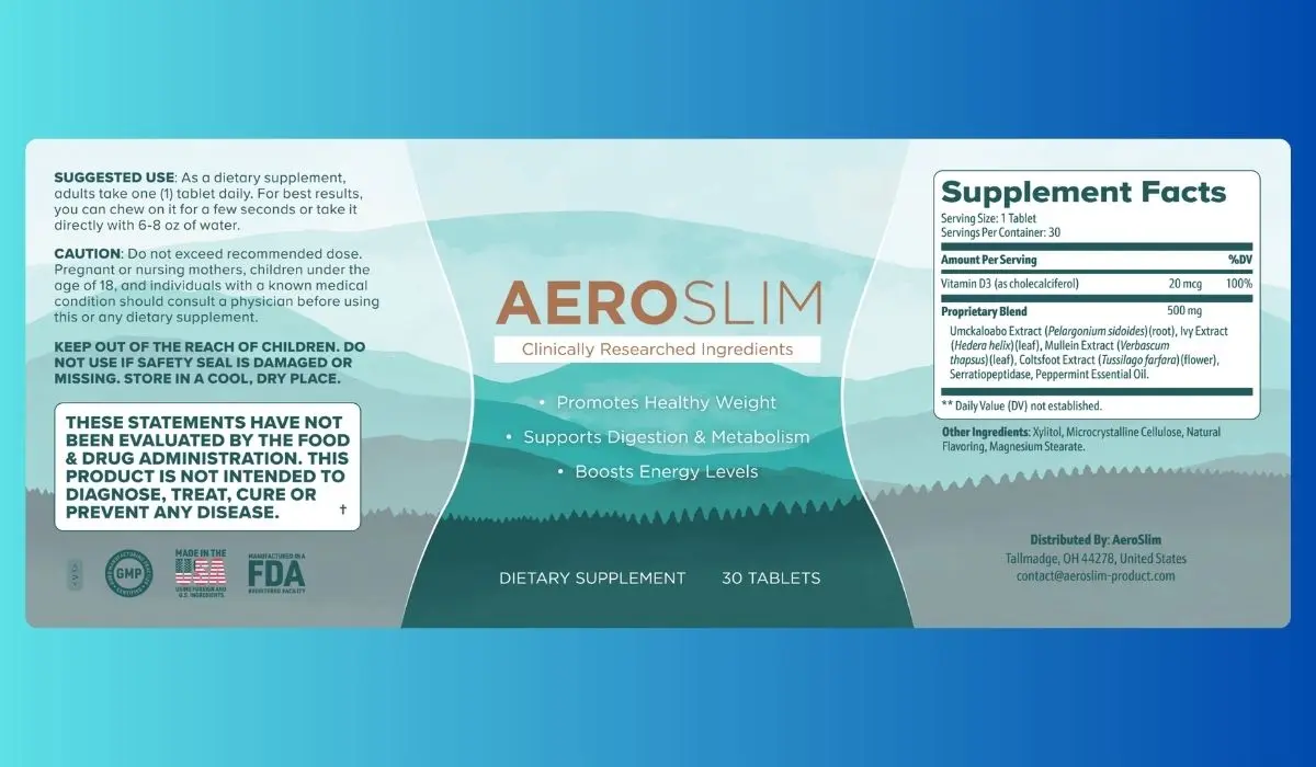 AeroSlim Supplement Facts