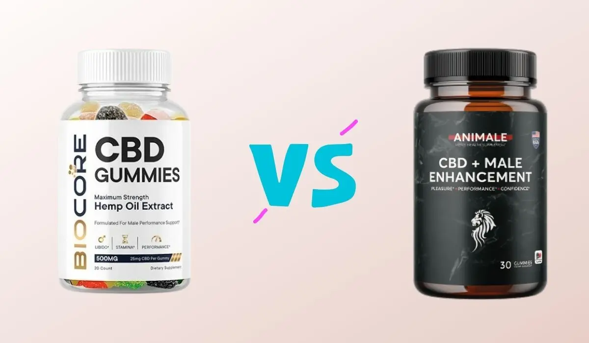 Biocore CBD Gummies Vs Animale CBD Plus Male Enhancement Gummies