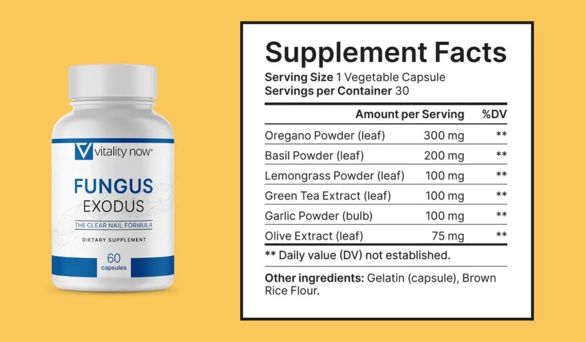 Fungus Exodus Supplement Facts