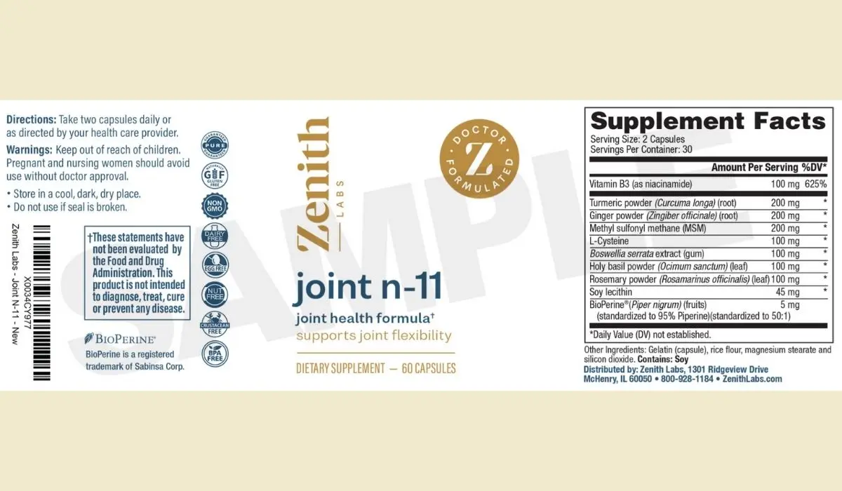 Joint N-11 Supplement Facts