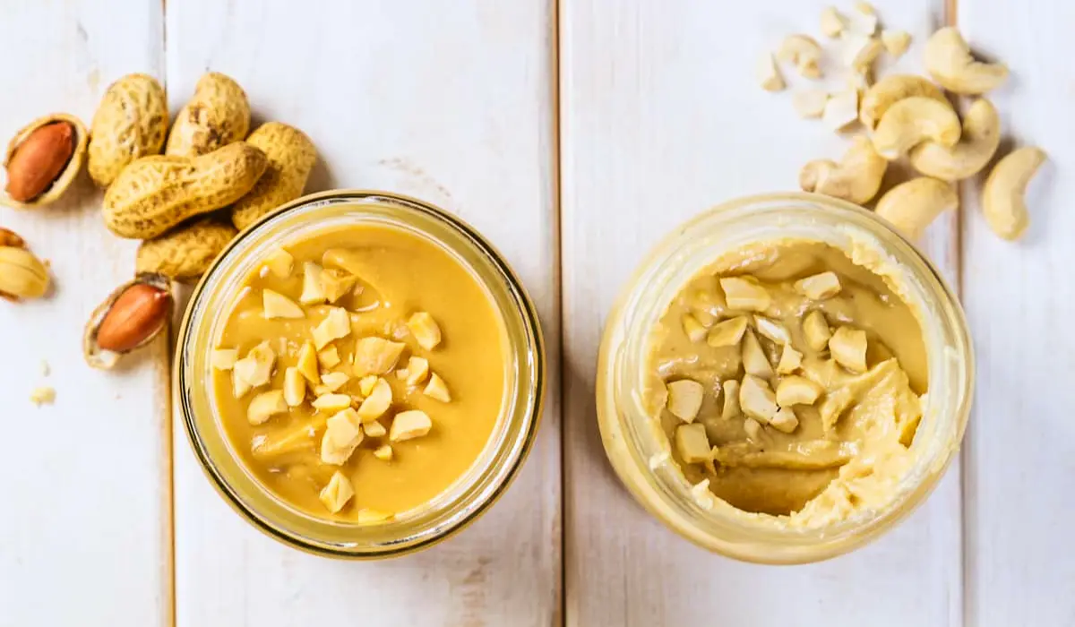 cashew butter and peanut butter