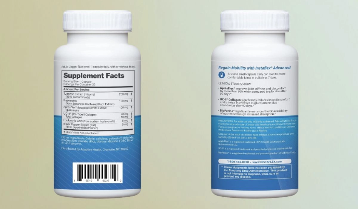 Instaflex Supplement Facts